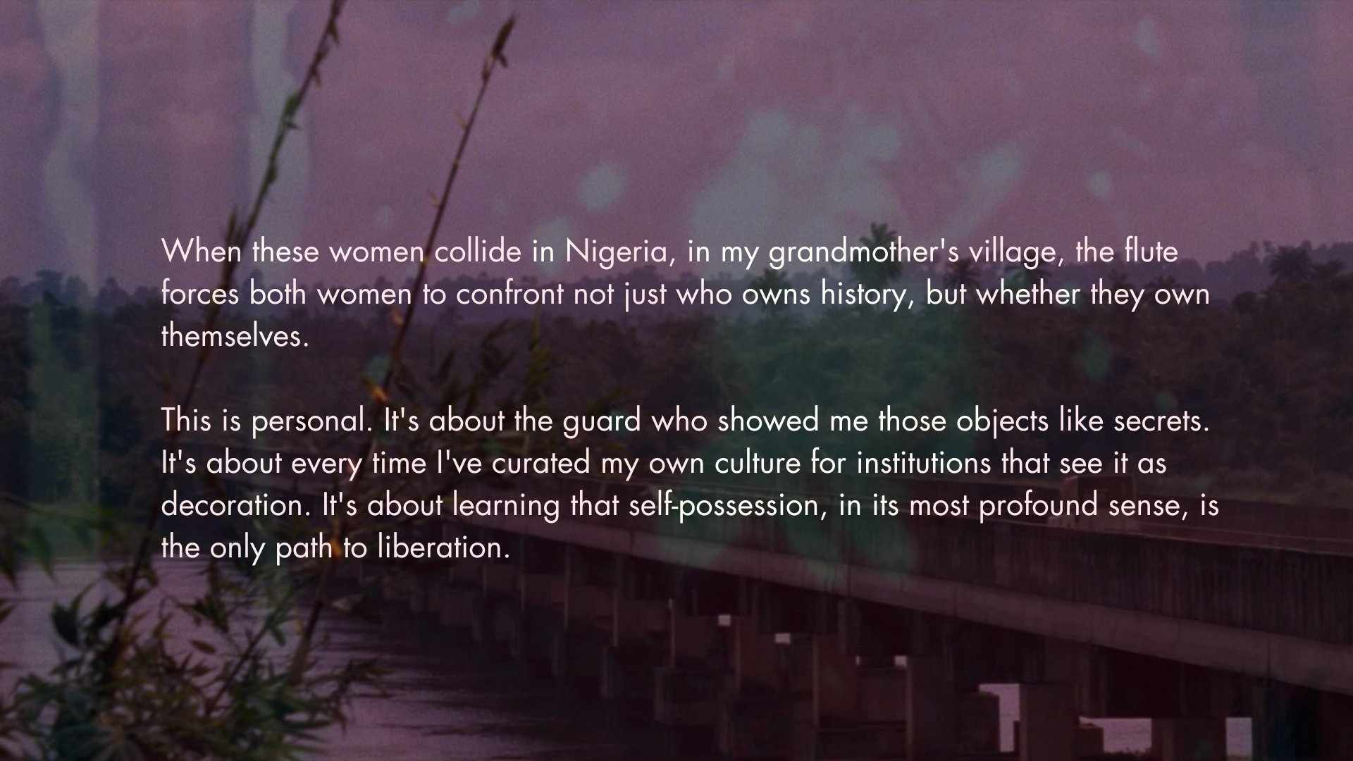 Director's Statement continued