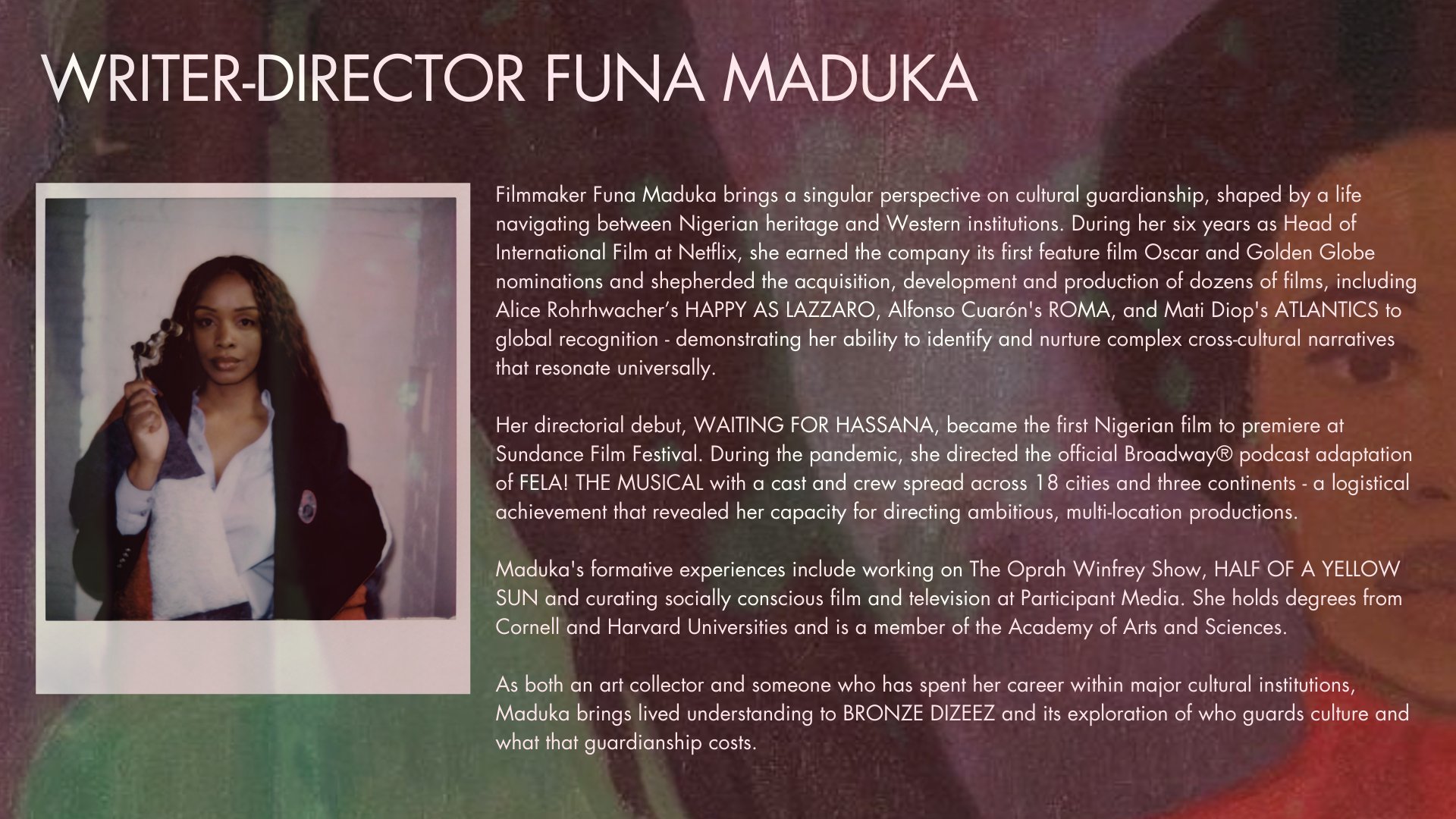 Writer-Director Funa Maduka